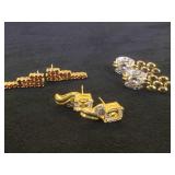 3- pairs of sterling Earring, various gemstones