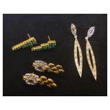 3- pairs of sterling earrings w/ various