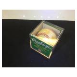 Ernie Banks "Mr. Cub " Signed & encased baseball