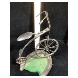 Folk Art Pennyfarthing made from flatware and