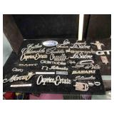 Lot of assorted car emblems