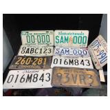 Lot of vintage license plates