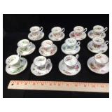 Royal Albert miniature cup and saucer set, 12