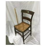 Antique Federal grain painted chair with hand
