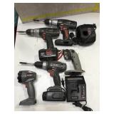 Lot of drills w/batteries and chargers