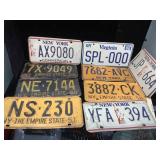 Lot of vintage license plates