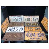 Lot of vintage license plates