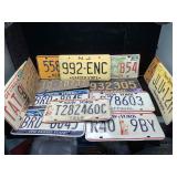 Lot of vintage license plates