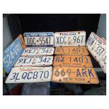 Lot of vintage license plates