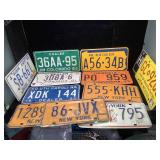 Lot of assorted vintage license plates