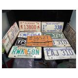 Lot of assorted vintage license plates