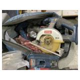 Tool bag with Ryobi cordless tool set with 2