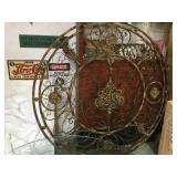 Large round metal wall hanging, 60 in diameter