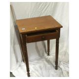 Antique one drawer stand, two board top ,hand