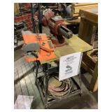 Electric Chainsaw sharpener and vise on stand
