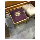 Vintage needlepoint stool