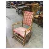 Shaker rocker, acorn turned finials, as is left