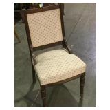 Eastlake side chair, upholstered back and seat
