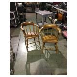 2 antique captains chairs