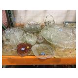Large assortment of cut glass & crystal pieces