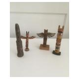 Native American Totem Poles & Peruvian Pipe
