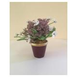 Beaded Flowers In Petite Limoges Pot