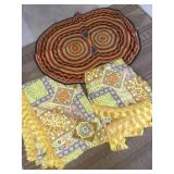 Vintage Twin Bedspread & Crochet Rug