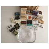 Match Boxes With Cigar Crystal Ashtray