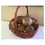 Basket of Decorative Balls
