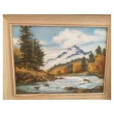 Oil Painting of Panoramic Landscape