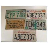License Plates - 5 Total