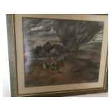 Art Oil Painting of Farm Scene
