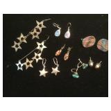 Jewelry Sterling Silver Pierced Earring Lot