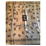 Silk Fendi Scarf with Fendi F Logo