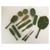 Vintage Vanity Set - Green