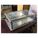 Antique counter top display case; 27 x 15 x9 in