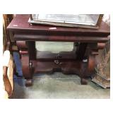 Empire style entry table, mirrored lower , 41x 17