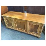 Paneled oak Antique Blanket chest,