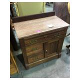 Antique Walnut Marble top commode, Eastlake