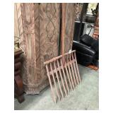 Lg antique wood hay rake , approx 8 ft L.