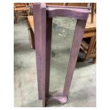 Mission oak sideboard mirror, painted purple, 45