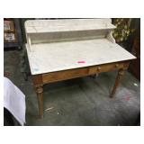 Vintage English washstand, marble top with