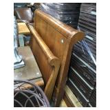 Vintage Full size Walnut sleigh bed with rails