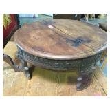 Antique Scandanavian chip carved sewing cabinet ,