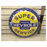 New metal Super Chevrolet Service sign,