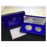 1986  US LIBERTY COINS, includes Silver $1 coin