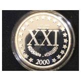 2000  1 oz. .999 Fine Silver XXI  Mint Freedom