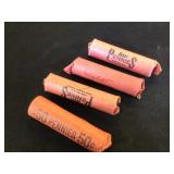 4- rolls of Wheat Pennies