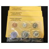 3- 1964 US MINT SILVER PROOF SETS