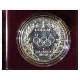 1988 US OLYMPIC COIN PROOF SILVER DOLLAR,w/coa